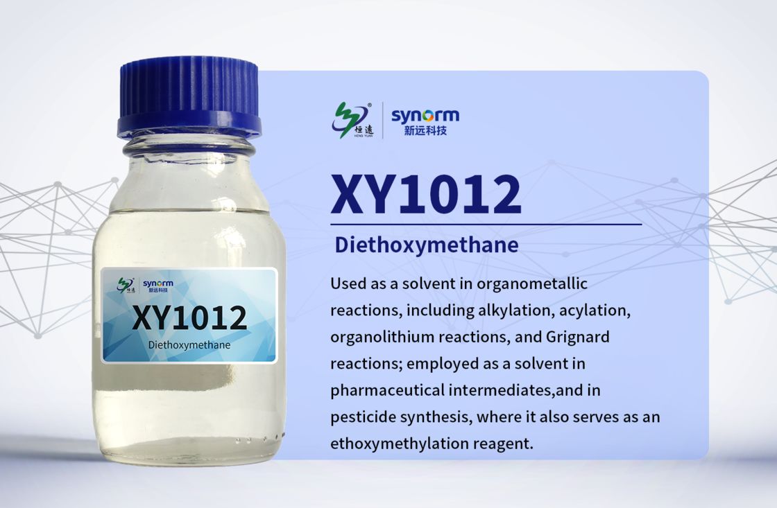 XY1012, DIETHOXY METHANE CAS 462-95-3, ACETAL FIND CHEMICALS, TRANSPARENT VOLATILE LIQUID, WITH AN ETHERS-LIKE ODOR, SOLVENT IN ORGANIC SYNTHESIS, AUXILIARY FOR POLYMERS, ETHOXYMETHYLATION OF ALCOHOLS