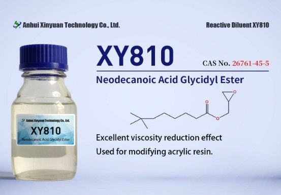 NEODECANOE-ZURE GLYCIDYLE-ESTER XY810 CAS 26761-45-5 DILUENT IN EPOXIE VOLKENLAKEN, POLYESTER OF ACRYLIC HARSINTHESE VOOR WATER REDUCEBELE LAKEN, SYNTHESE VAN ALKYDE HARSINEN